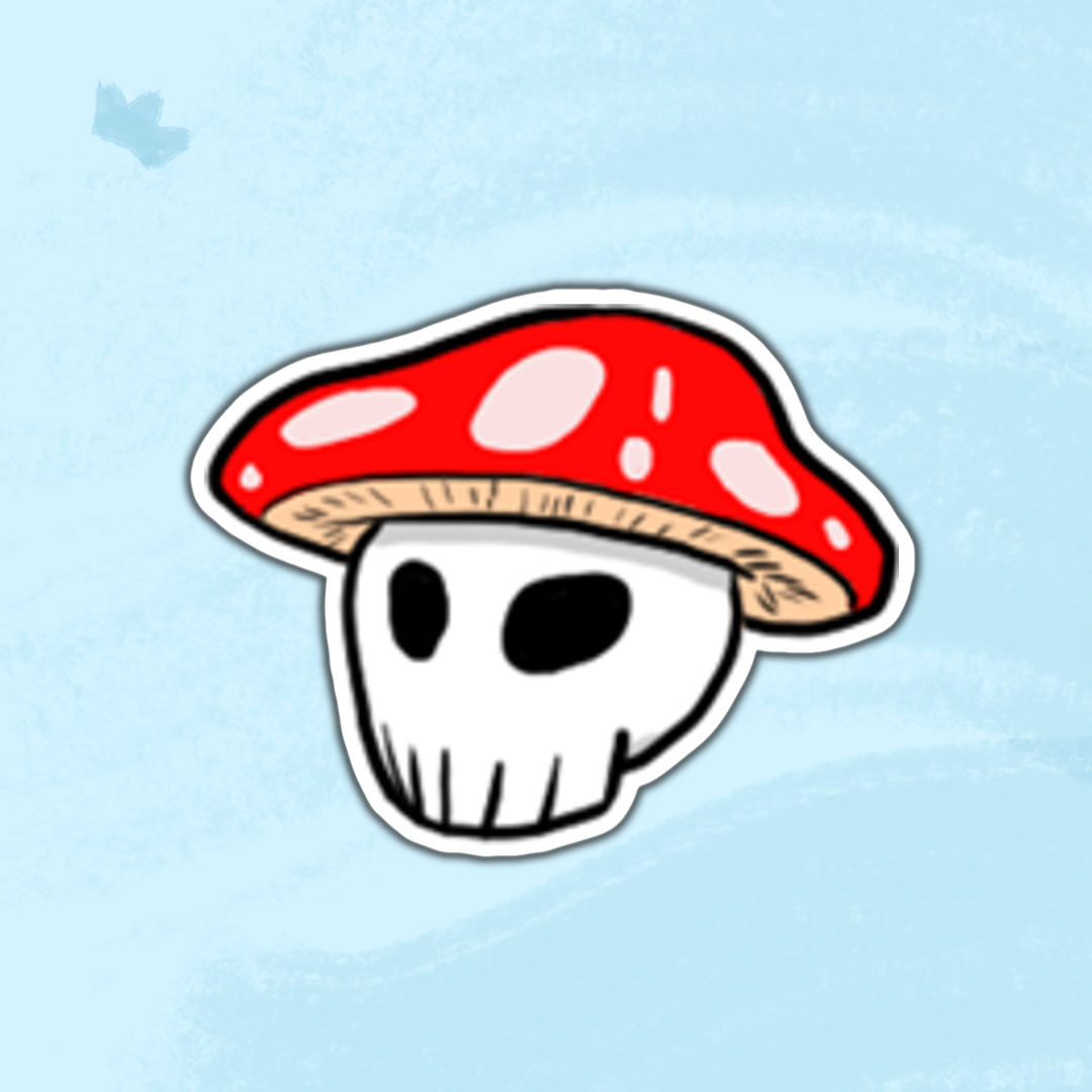 Mushroom Skull Sticker